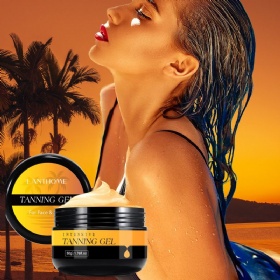 Tan Dark Sunbed Gel Outdoor Sun Achieve Natural Tanning and Vitamin E Bronzing Skin Tanning Cream