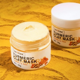 Turmeric Facial Clay Mask Vitamin C Green Tea Brightening Dead Sea Mud Cleaning For Acne Skin
